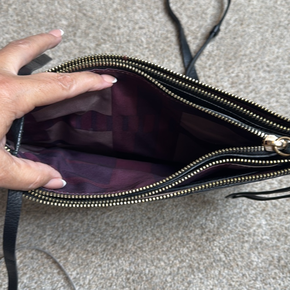 Kooba | Leather Envelope Crossbody Purse in Black - Picture 8 of 16